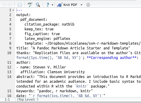 latex in r markdown plus or minus