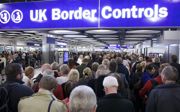 Immigration has overtaken the NHS as the most commonly mentioned worry of the British voter, according to an Ipsos Mori poll. (Photo: REX, via The Telegraph)