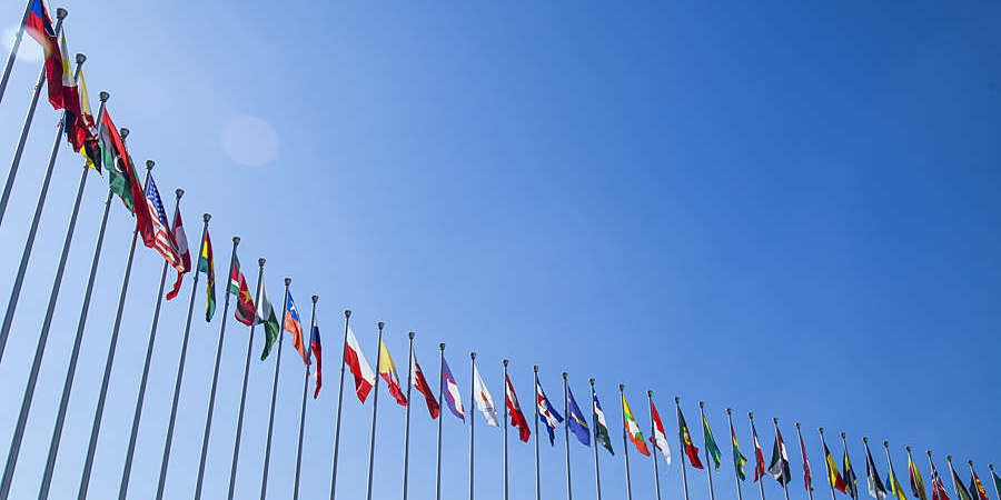 A stock photo of assorted national flags (Getty Images)